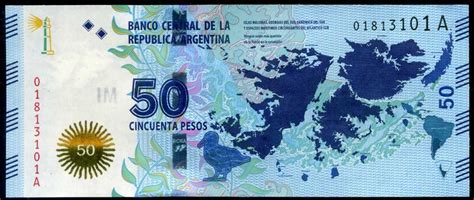 Argentina 50 Pesos banknote 2015 Islas Malvinas - Falkland Islands|World Banknotes & Coins ...