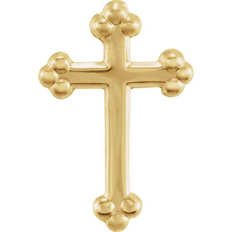 14K Gold Cross Lapel Pin