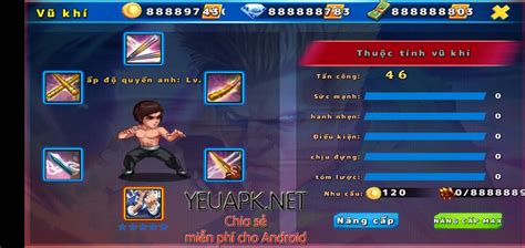 Kung Fu Attack 2 mod tiền mặt (money) cho Android