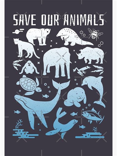 "Save Our Animals - Endangered Animals of the World" Poster for Sale by Bangtees | Redbubble