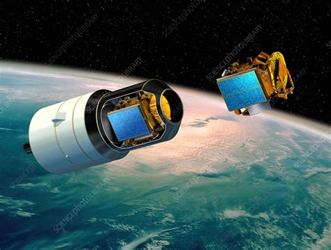 Ariane 5 payload deployment, artwork - Stock Image - C011/7592 ...