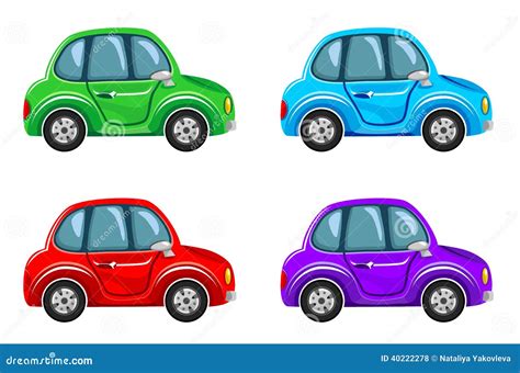 Cartoon cars. stock vector. Illustration of blue, small - 40222278