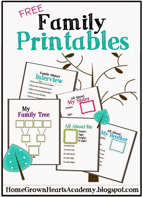 Free Family History Worksheets