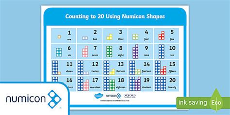 Counting to 20 with Numicon Shapes Display Poster - Twinkl