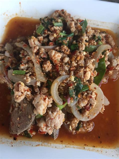 ลาบหมูคนใต้ - สูตรอาหารไทย สูตรอาหารตามสั่ง สูตรอาหารจานเดียว สูตรน้ำพริก