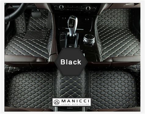 Manicci Luxury Custom Fitted Car Mats - Black Diamond