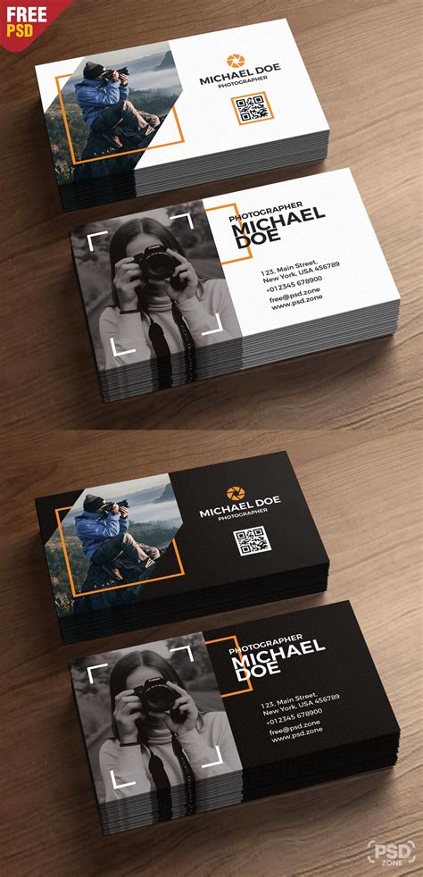 Photography Business Cards Template PSD - PSD Zone