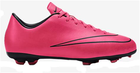 NIKE JUNIOR MERCURIAL VICTORY V FG HYPER PINK firm ground soccer shoes ...