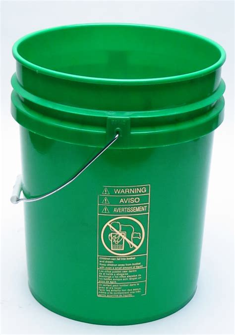 5 Gallon FLEXSPOUT? Open Head Plastic Bucket - Green - Best Containers