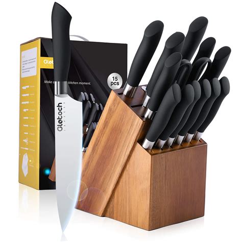 15-Piece Kitchen Knife Set with Block Wooden – Global Store Supply