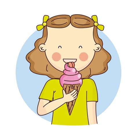 Children eating ice cream — Stock Vector © sbego #11468171