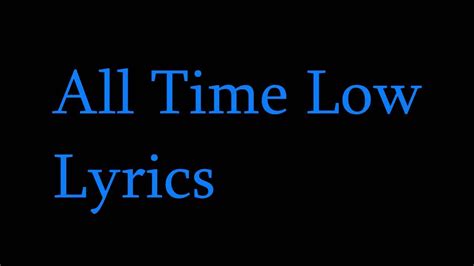 Jon Bellion - All Time Low Lyrics - YouTube