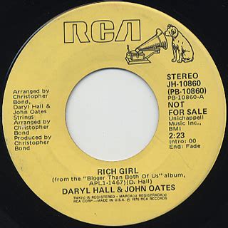 Daryl Hall & John Oates / Rich Girl (7inch), RCA | 中古レコード通販 大阪 Root ...