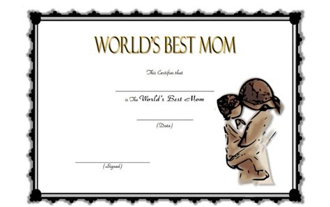 Worlds Best Mom Certificate Template FREE 1 | Paddle Templates