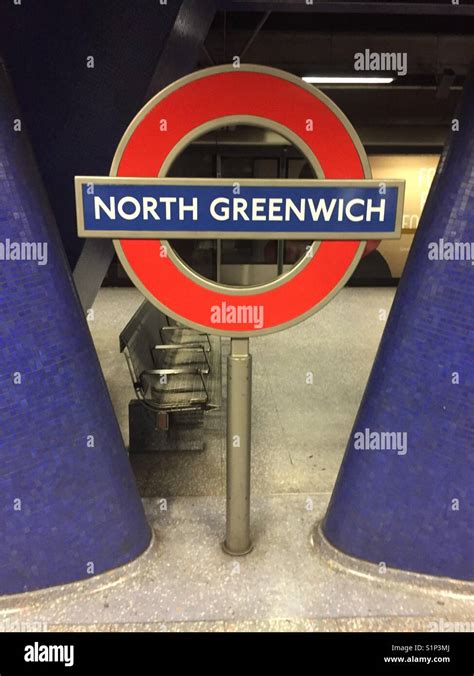 North Greenwich tube station Stock Photo - Alamy