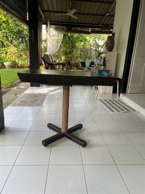 Solid teak wood table, Furniture & Home Living, Furniture, Tables ...