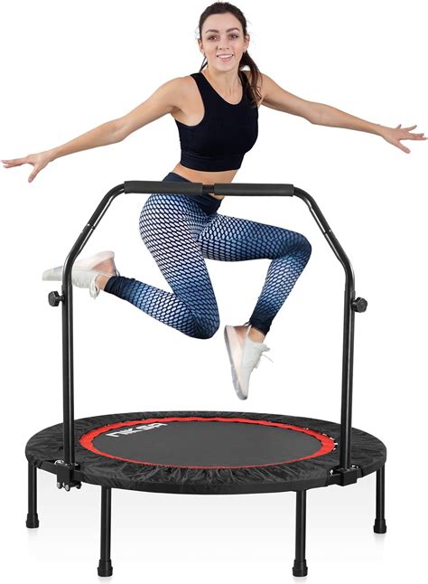 40′ Foldable Mini Trampoline, Exercise Workout Rebounder Trampoline ...