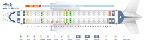 Seat map Boeing 737-900 Alaska Airlines. Best seats in the plane