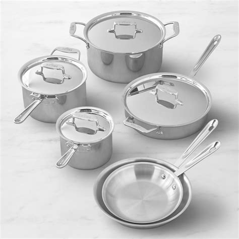 All-Clad d5 Stainless-Steel 10-Piece Cookware Set - Williams Sonoma Australia