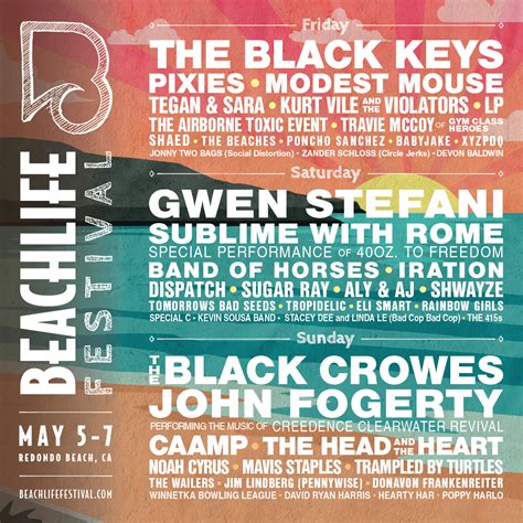 BeachLife Festival 2023 Lineup: Black Keys, Pixies, Modest Mouse, Gwen ...