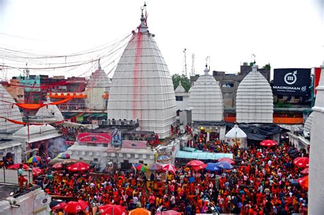 Devotees gather to offer prayers at Baba Baidyanath Dham on the ...