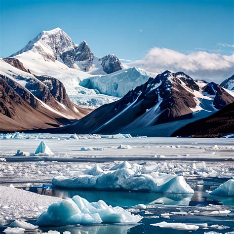 aerial landscape photo of icy mountain range with gl...