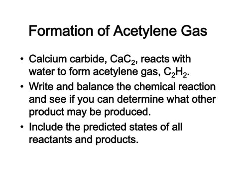 PPT - The Carbide Lab Production of Acetylene PowerPoint Presentation ...