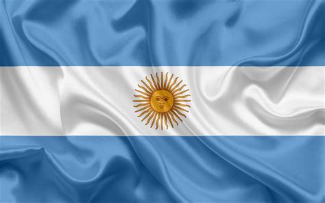 Download wallpapers Argentinian flag, Argentina, South America, silk ...