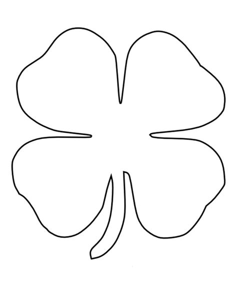 Four Leaf Clover Outline - ClipArt Best