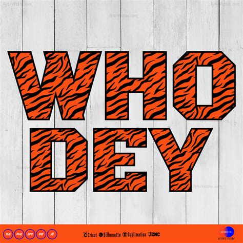 Who Dey Cincinnati Bengals SVG PNG EPS DXF AI - Arts Vector