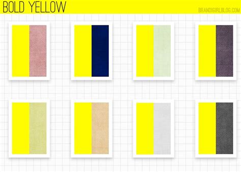 yellow colour combinations - brandigirl blog | Yellow color combinations, Yellow complementary ...