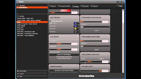 Steelseries Sensei - Review - Software and Feature List - YouTube