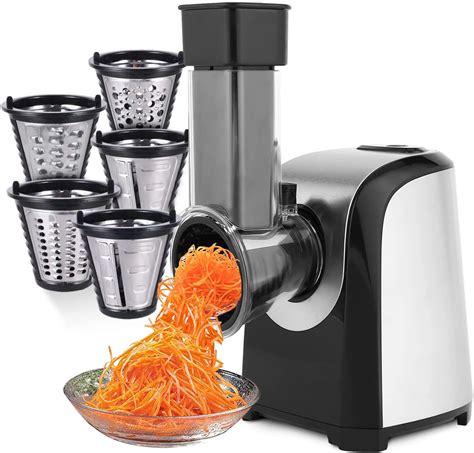 Electric Salad Shooter & Cheese Grater with One-Touch Control - Black ...