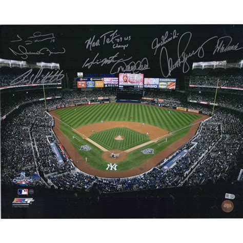 New York Yankees Multi-Signed 16" x 20" 2009 World Series Game 6 Yankee ...