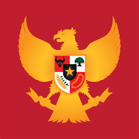 The symbol of the garuda pancasila, Indonesia 9567509 Vector Art at ...