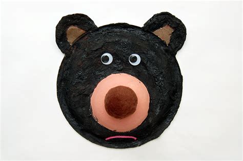 Fuzzy Paper Plate Bear | Kids' Crafts | Fun Craft Ideas | FirstPalette.com