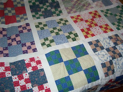 Nine Patch Quilt Pattern Free You Can Find The Tutorial For This ...