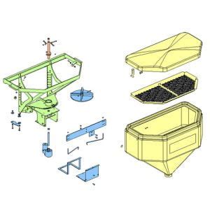 Boss TGS 600, TGS 1100 Spreader Main Assembly Parts | SnowplowsPlus