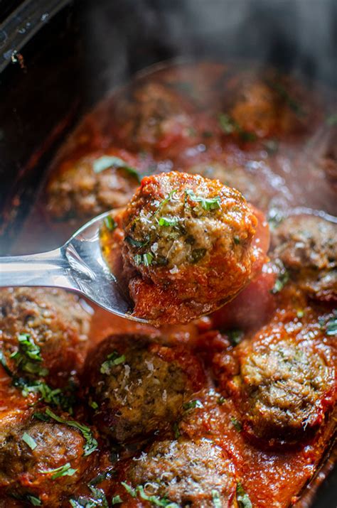 Slow Cooker Meatballs in Tomato Sauce | Living Lou