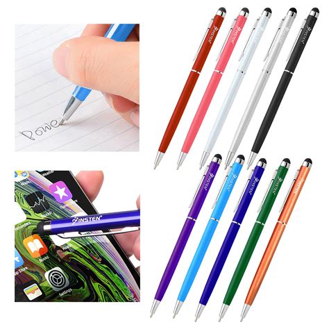 Insten 10pcs 2-in-1 Stylus Pens for Tablets Touch Screen with Ball Pen ...