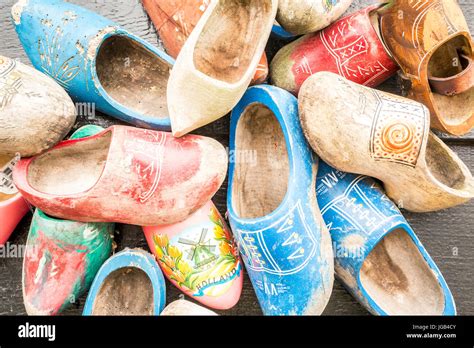 Traditional, wooden dutch shoes called clogs Stock Photo - Alamy