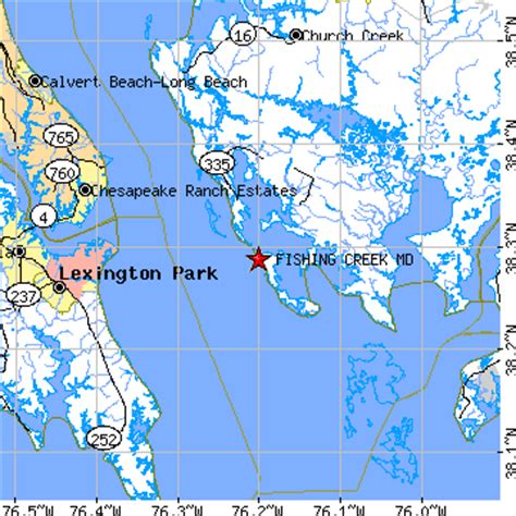 Fishing Creek, Maryland (MD) ~ population data, races, housing & economy