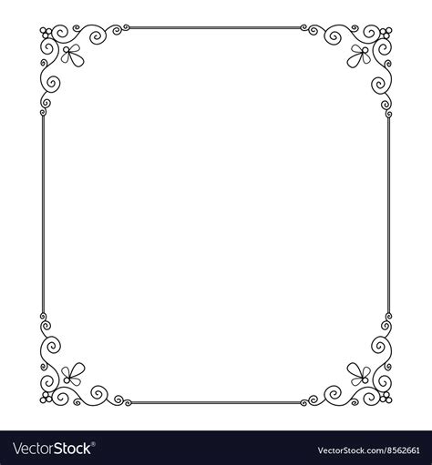 Scroll border Royalty Free Vector Image - VectorStock