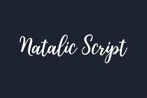 Natalic Script | Fonts Shmonts