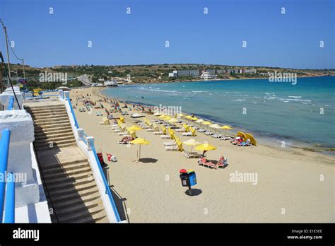 Beach view, Ghadira Bay, Mellieħa (il-Mellieħa), Northern District ...