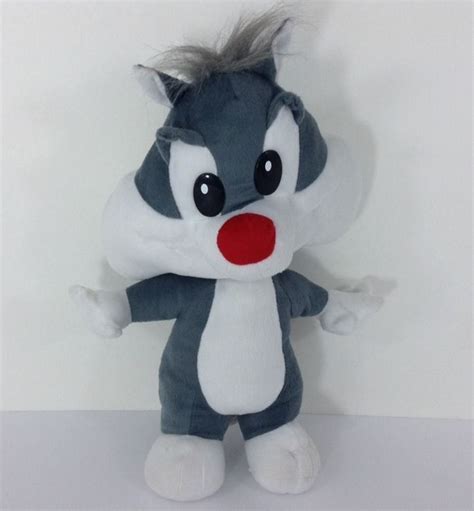 Baby Looney Tunes 18" Sylvester Cat Plush Toy Doll Stuffed Animal Six Flags Gray #LooneyTunes # ...