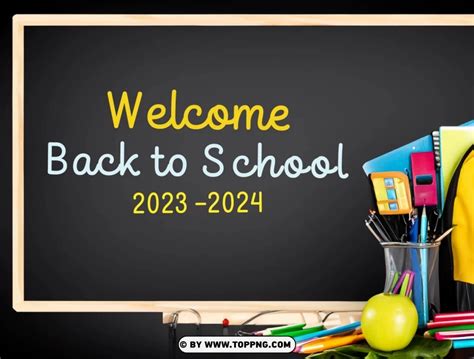 HD Welcome Back To School 2023 2024 Background Image - Image ID 490943 | TOPpng