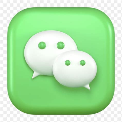 WeChat icon for social media in 3D design png. 25 MAY 2022 - BANGKOK, THAILAND | free image by ...