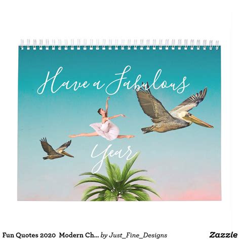 Fun Quotes 2023 Modern Chic Calendar | Zazzle | Cool calendars, Personal calendar, Modern chic