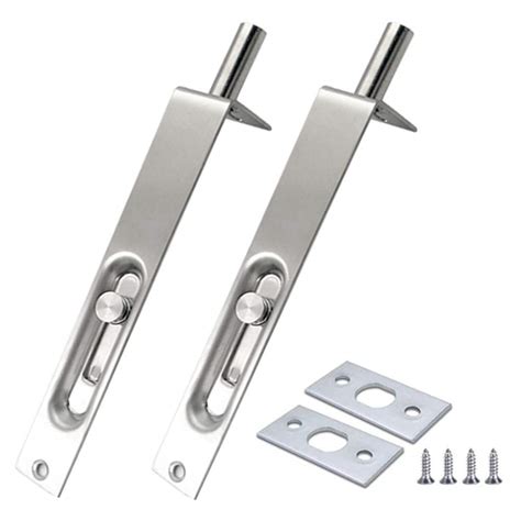 Buy 2 Pack 4 Inch Door Bolt Flush Stainless Steel Security French Door ...